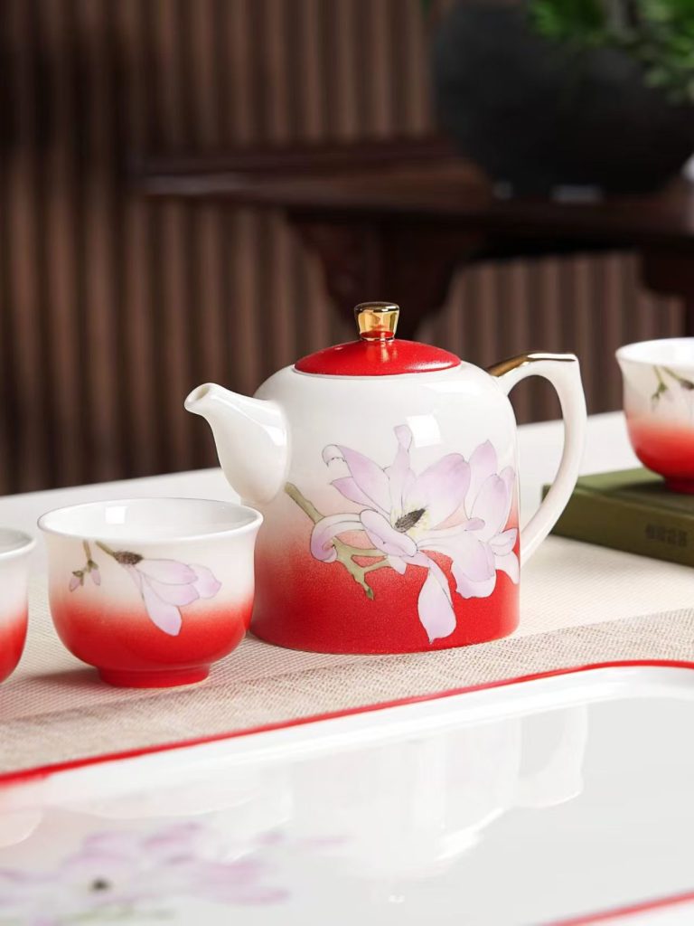 2026年手绘茶具定制批发，唐山骨瓷手绘茶具批发定制，2026年手绘陶瓷批发定制，写字楼办公茶具定制，定制LOGO，手绘功夫茶具批发，批发价格400-600元/套，唐山骨质瓷手绘茶具批发定制-133-7345-1688